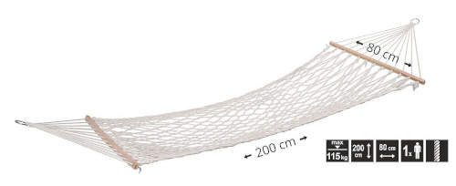 Závěsná houpací síť 200 x 80 cm
